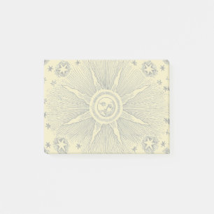 Sun Stars Antique Night Sky Medieval Zodiac Post-it Notes