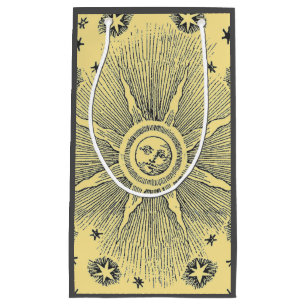 Sun Stars Antique Night Sky Medieval Zodiac Small Gift Bag