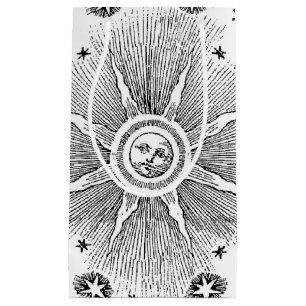 Sun Stars Antique Night Sky Medieval Zodiac Small Gift Bag
