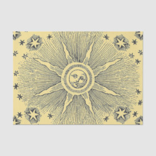 Sun Stars Antique Night Sky Medieval Zodiac Tissue Paper