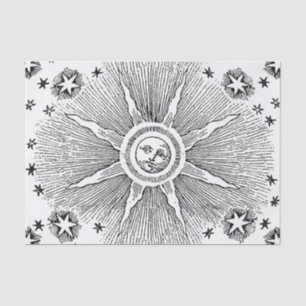 Sun Stars Antique Night Sky Medieval Zodiac Tissue Paper