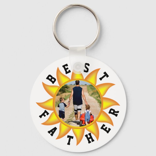 Sun Summer BEST father day Keychain (Front)