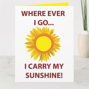 Sun Sunflower Sunshine Sun Card
