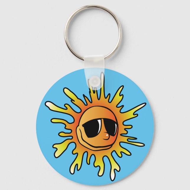 Sun Sunglasses Keychain (Front)