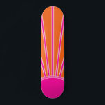 Sun Sunrise Orange And Hot Pink Preppy Sunshine Skateboard<br><div class="desc">Sun Print – hot pink and orange - Sunshine,  Modern Abstract Geometric Sunrise.</div>