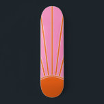 Sun Sunrise Pink And Orange Vintage Boho Sunshine Skateboard<br><div class="desc">Sun Print – pink and orange - Sunshine,  Modern Abstract Geometric Sunrise.</div>