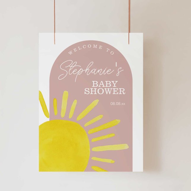 Sun Sunshine Girl Baby Shower Welcome Sign (Creator Uploaded)
