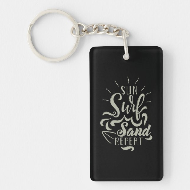 Sun Surf Sand Repeat Keychain (Front)