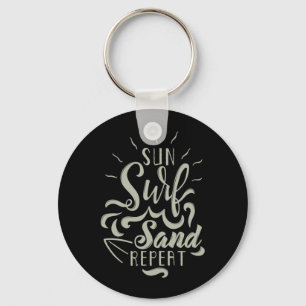 Sun Surf Sand Repeat Keychain