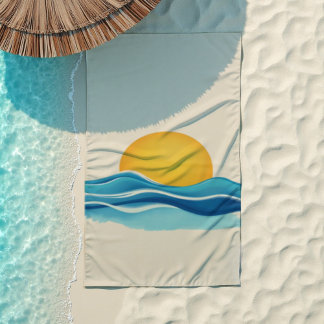 Sun & Surf Wave Beach Towel
