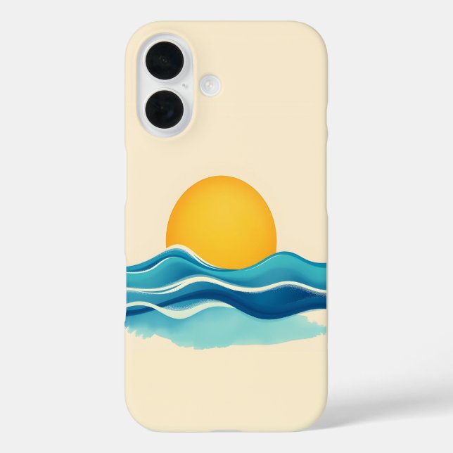 Sun & Surf Wave Case-Mate iPhone Case (Back)