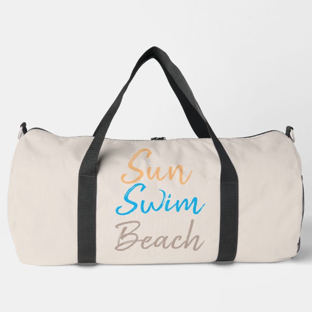 Sun Swim Beach Minimal Print Cut Sew Bag (Front)