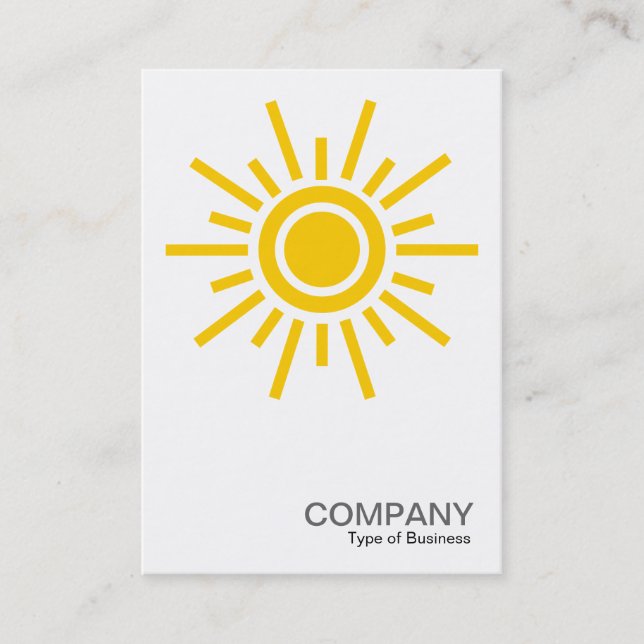 Sun Symbol 02 - Amber Business Card (Front)