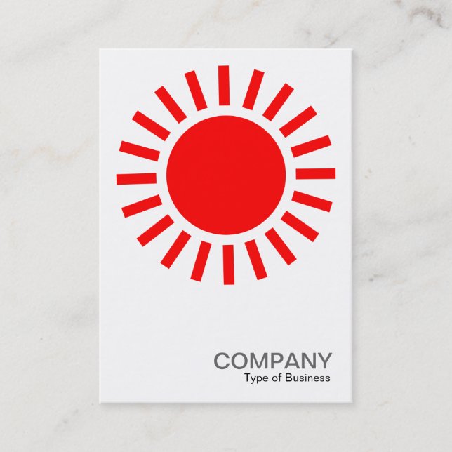 Sun Symbol - Red Business Card (Front)