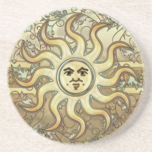 Sun Symbol Sandstone Coaster