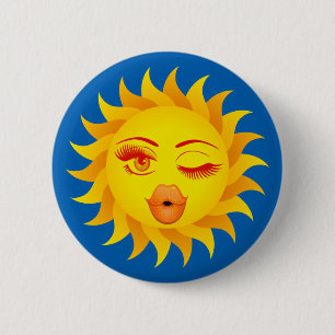 Sun Symbol - Sun Kissed 2 Inch Round Button