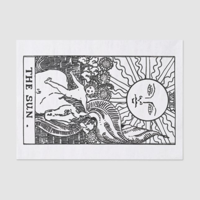 Sun Tarot Card Tissue Paper (Front)