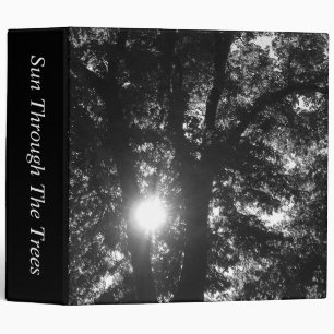 Sun Through The Trees B&W (2.0in) Binder