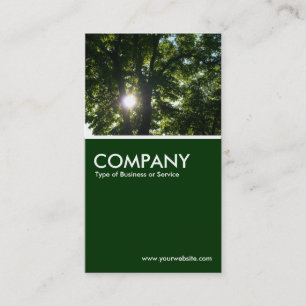 Sun Through the Trees - Dark Green Business Card