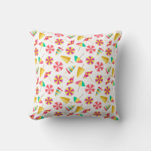 Sun Umbrellas Throw Pillow