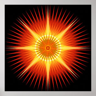 Sun Urchin Mandala Poster