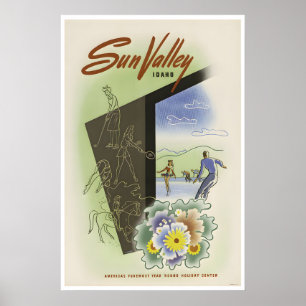 Sun Valley Art Idaho Travel Poster Sports Print