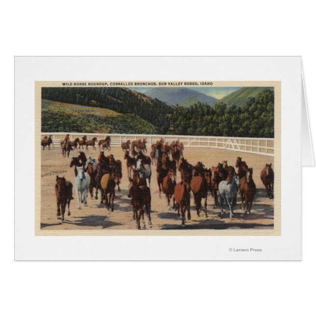 Sun Valley, ID - Wild Horse Roundup (Devant horizontal)