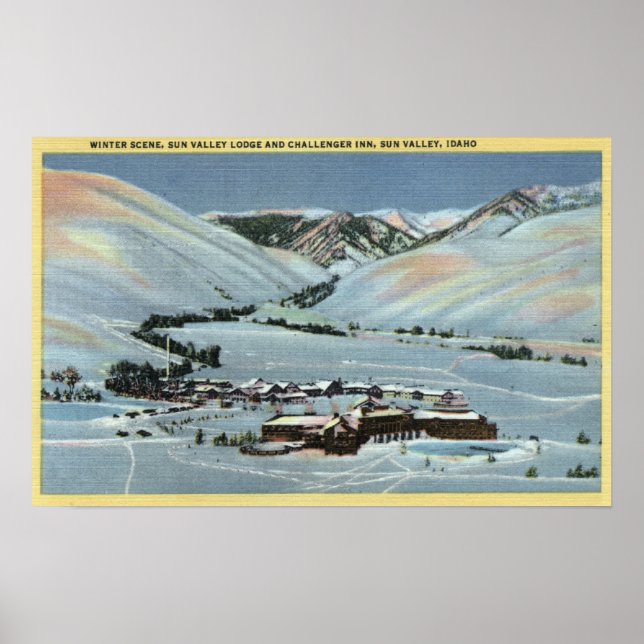 Sun Valley, ID - Winter Scene, Sun Valley Poster (Front)