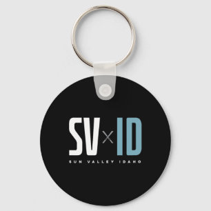 Sun Valley Idaho Graphic Ski Keychain