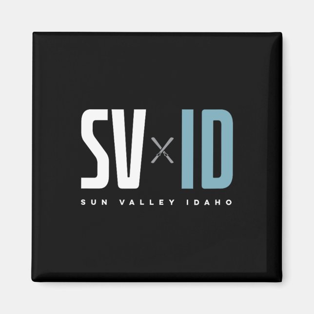 Sun Valley Idaho Graphic Ski  Magnet (Front)