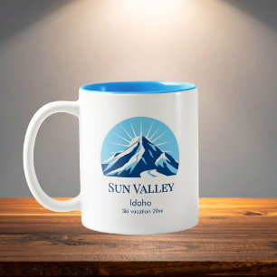 Sun Valley Idaho ski resort souvenir Two-Tone Coffee Mug