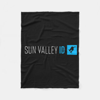 Sun Valley Idaho Snowboard Box Type  Fleece Blanket