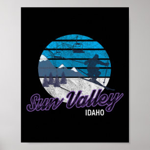 Sun Valley Idaho Usa Ski Resort Snowboarding  Poster