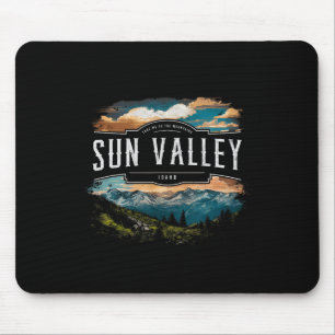 Sun Valley Mountains Idaho Hiking Outdoors Vintage Mouse Pad