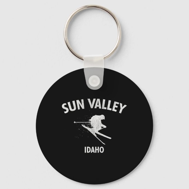 Sun Valley Skiing Tee Idaho Ski  Keychain (Front)