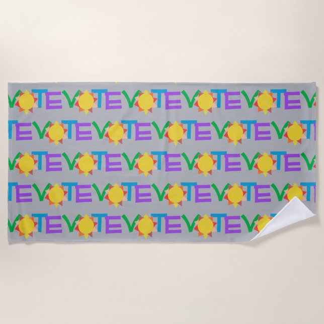 Sun Vote Towel / Fun GOTV Towel (Front)