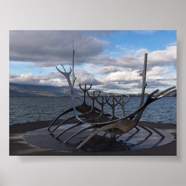 Sun Voyager monument in Reykjavík Poster (Front)
