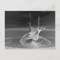 Sun Voyager Sculpture, Iceland, Reverse B/W