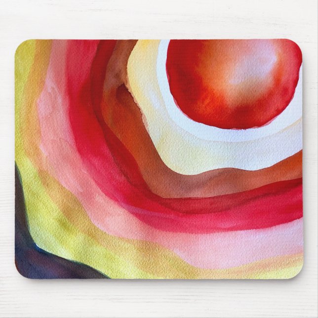 Sun watercolor sunset art mouse pad (Front)