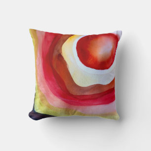 Sun watercolor sunset art throw pillow