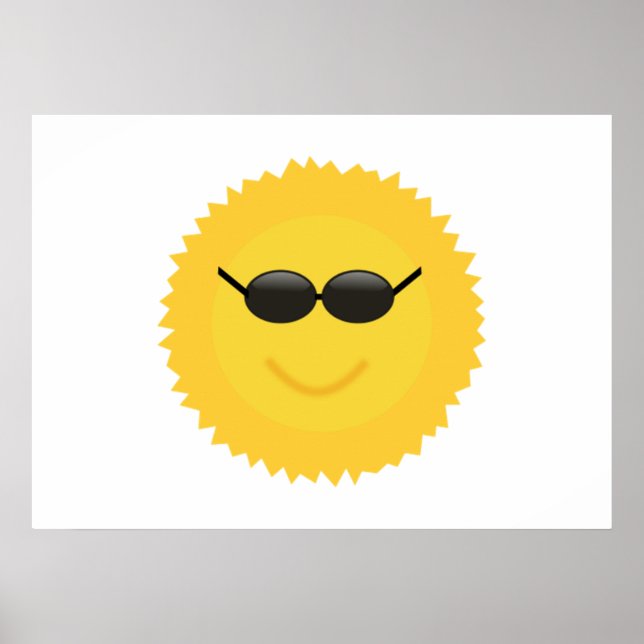 Sun Wearing Sunglasses Poster (Front)