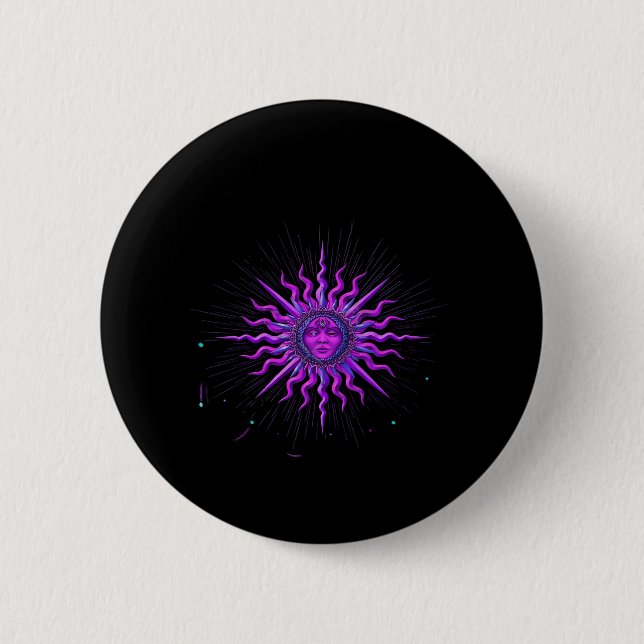 Sun - Whimsigoth Graphic 2 Inch Round Button (Front)
