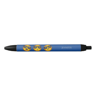 Sun with Sunglasses Happy Emoji Faces Personalize Black Ink Pen