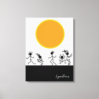 Sun Worshipers Stretched Canvas Print