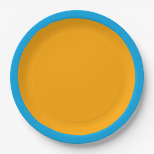 Sun Yellow Accent Colour Ready to Customize Paper Plate
