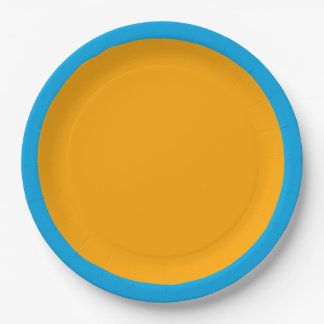 Sun Yellow Accent Colour Ready to Customize Paper Plate