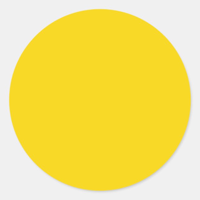 Sun Yellow Colour Only Visual Identifier Tools Classic Round Sticker (Front)