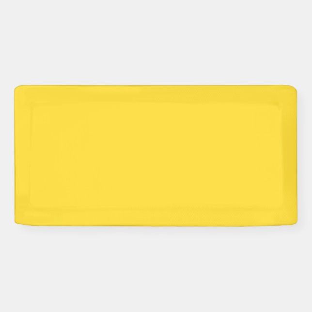 Sun Yellow Solid Colour | Classic Elegant Banner (Horizontal)