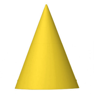 Sun Yellow Solid Colour   Classic Elegant Party Hat