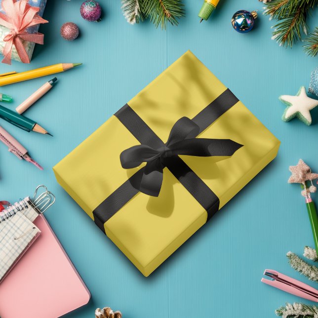 Sun Yellow Solid Colour | Classic | Elegant Wrapping Paper (Creator Uploaded)